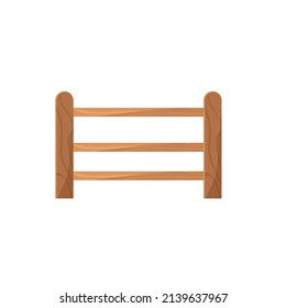 Wooden fence. Vector cartoon illustration.