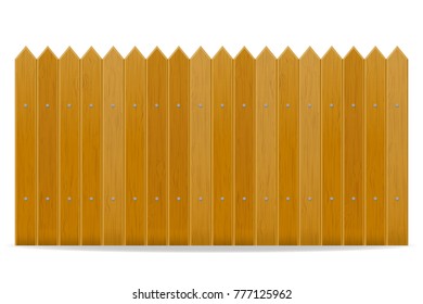 wooden fence vector illustration isolated on white background