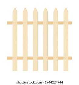 Wooden fence. Vector image, tree texture.