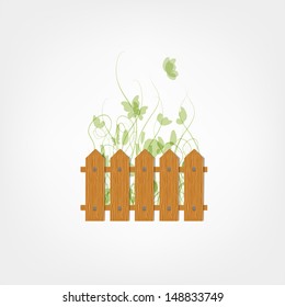 Wooden fence for your design