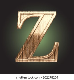 wooden figure made in vector