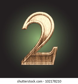 wooden figure made in vector