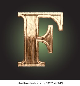 wooden figure made in vector