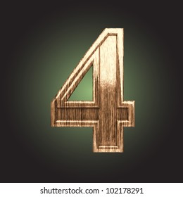 wooden figure made in vector