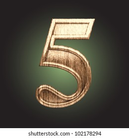 wooden figure made in vector
