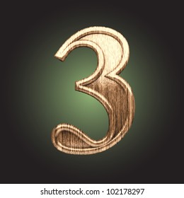 wooden figure made in vector