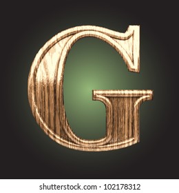 wooden figure made in vector