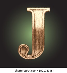 wooden figure made in vector