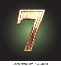 wooden figure made in vector