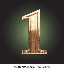 wooden figure made in vector