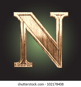 wooden figure made in vector