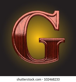 wooden figure made in vector