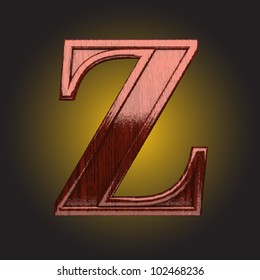 wooden figure made in vector
