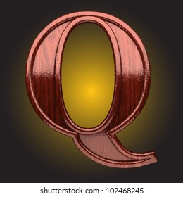 wooden figure made in vector
