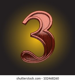 wooden figure made in vector