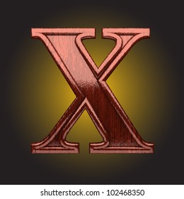wooden figure made in vector