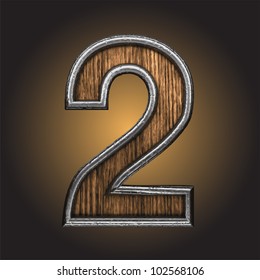 wooden figure made in vector
