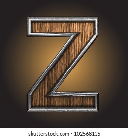 wooden figure made in vector