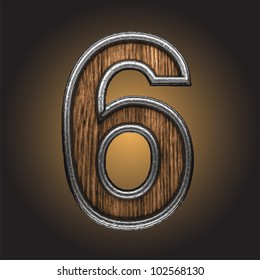 wooden figure made in vector