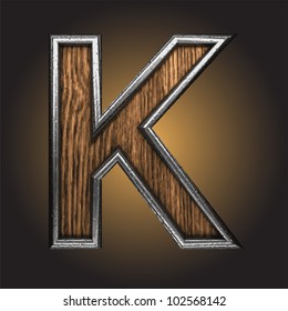 wooden figure made in vector