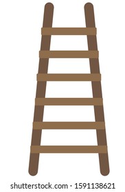 Wooden flat stairs vector. Simple cartoon isolated illustration. 