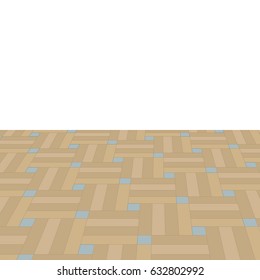 Wooden floor isolated on transparent background. Surface for your design in perspective view