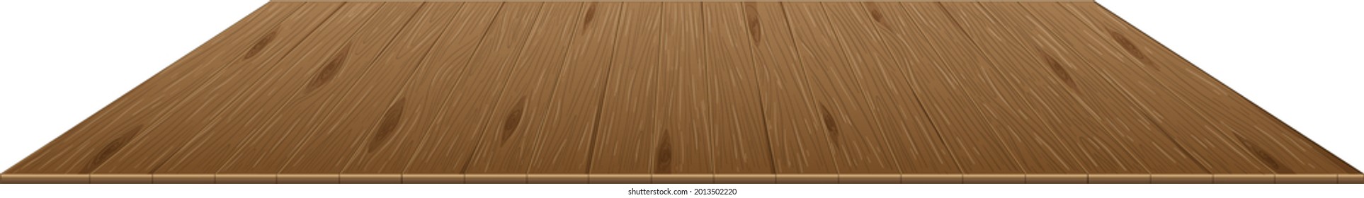 Wooden floor tiles isolated on white background illustration