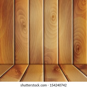 wooden floor and wall