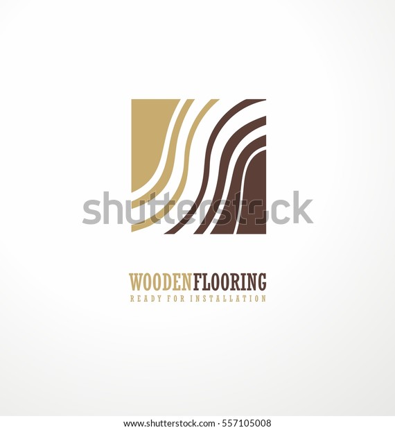 Wooden Flooring Creative Logo Design Layout Stock Vector (Royalty Free