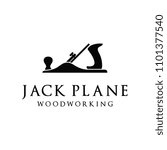 Wooden Fore Plane or Jack Plane Silhouette for Classic Vintage Woodworking Carpentry Logo design 