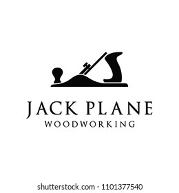 Wooden Fore Plane Or Jack Plane Silhouette For Classic Vintage Woodworking Carpentry Logo Design 