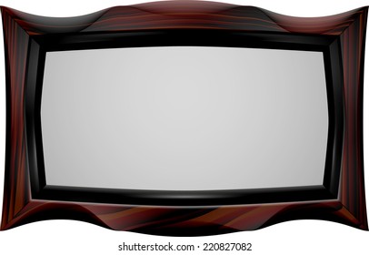 wooden frame abstract vector illustration isolated on white background eps 10 / wooden frame