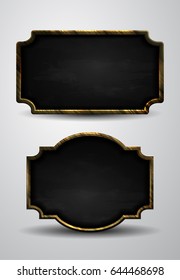 Wooden frame chalkboard background