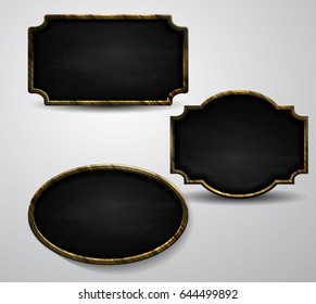 Wooden frame chalkboard background