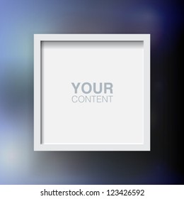 Wooden frame design vector with colorful background for your content