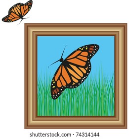 wooden frame for a painting or a mirror