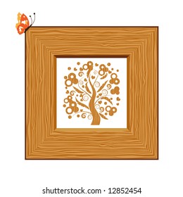 Wooden frame, picture