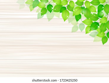 Wooden frame, refreshing leaf design