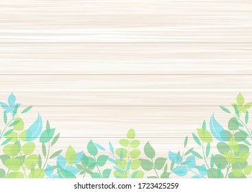 Wooden frame, refreshing leaf design