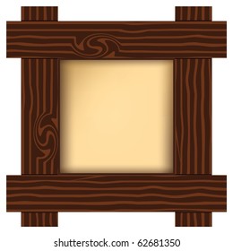 wooden frame vector