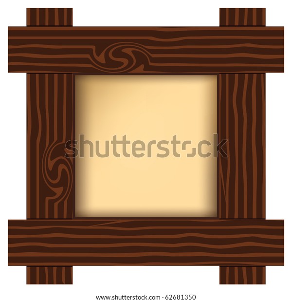 Wooden Frame Vector Stock Vector (Royalty Free) 62681350