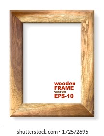 Wooden Frame. Vector Illustration.