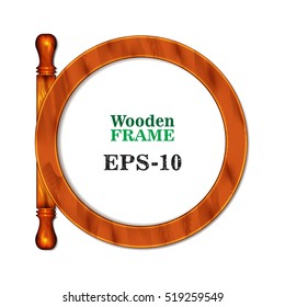Wooden frame. Vector illustration