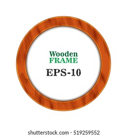 Wooden frame. Vector illustration