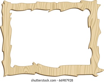 Wooden frame. Vector illustration