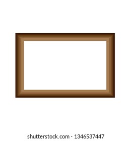  Wooden frame vector isolated on white. Colorful wood frame vector. Frame icon.
Frame for picture.