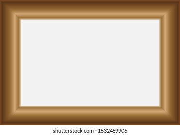 Wooden frame with white background.