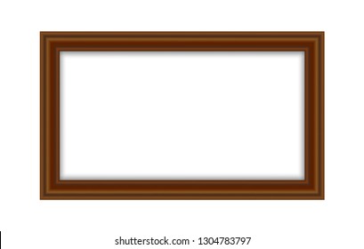 Wooden frame, widescreen 16:9 format