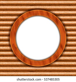 Wooden frame. Window. Porthole. Vector illustration