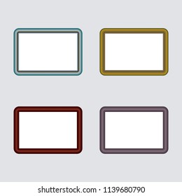 Wooden frames set vector illustration